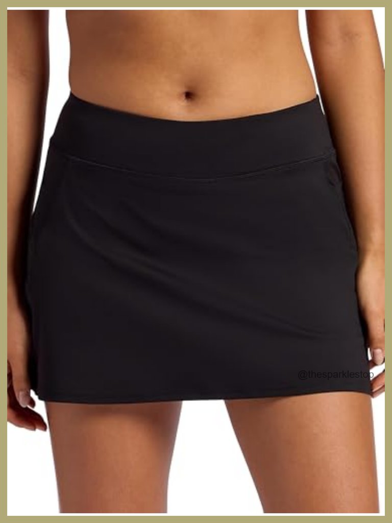Women's Skort With Compression Shorts, Mesh Pockets, 13" Inseam, Active